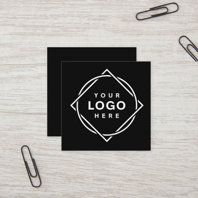 Modern, Minimalist, Elegant and Customisable  Square Business Card (Front/Back In Situ)