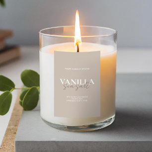 Modern Minimalist Elegant Candle Label