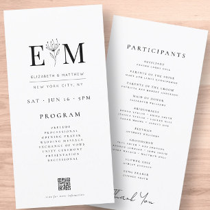 Modern Minimalist Elegant Chic Foliage Wedding