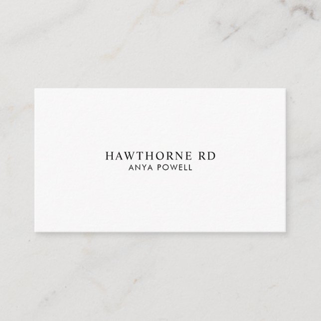 Modern Minimalist Elegant Classic Professional Business Card (Front)