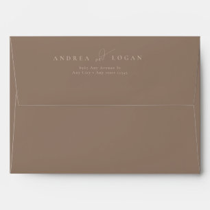 Modern Minimalist Elegant Classic Wedding Envelope