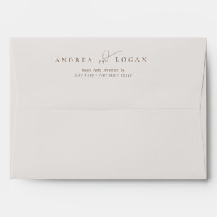 Modern Minimalist Elegant Classic Wedding Envelope