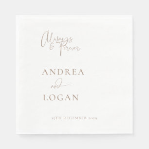 Modern Minimalist Elegant Classic Wedding Napkins