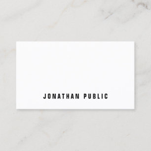 Modern Minimalist Elegant Clean Professional Plain Business Card
