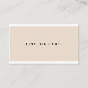 Modern Minimalist Elegant Colours Simple Chic Business Card