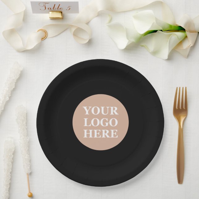 Modern, Minimalist, Elegant & Customisable Paper Plate (Wedding)