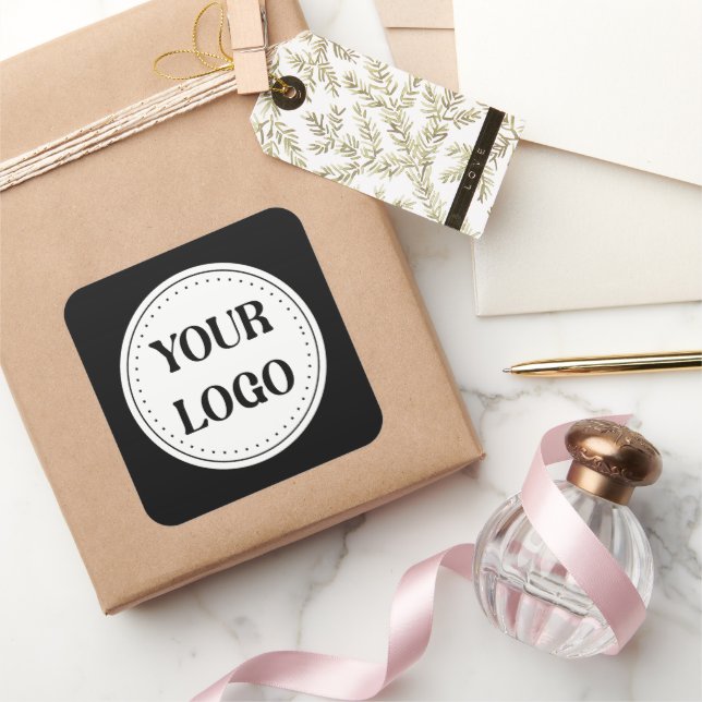 Modern, Minimalist, Elegant & Customisable Square Sticker (Gifting)