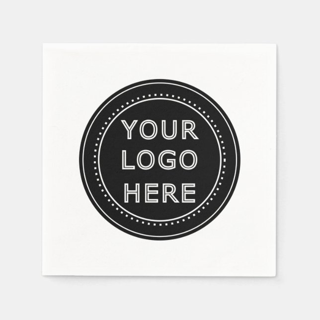 Modern, Minimalist,Elegant & editable Paper Napkin (Front)