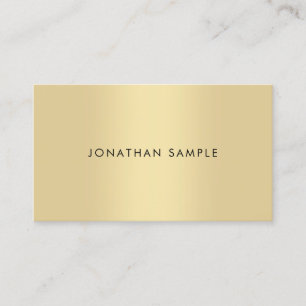 Modern Minimalist Elegant Faux Gold Template Business Card