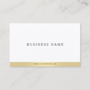 Modern Minimalist Elegant Gold White Professional Business Card
