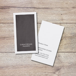 Modern Minimalist Elegant Grey White Consultant Business Card