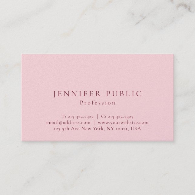 Modern Minimalist Elegant Luxe Premium Pearl Business Card (Front)