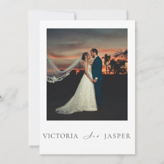 Modern Minimalist Elegant Luxury Wedding Invitation