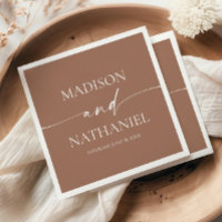 Modern Minimalist Elegant Mocha Mousse Wedding