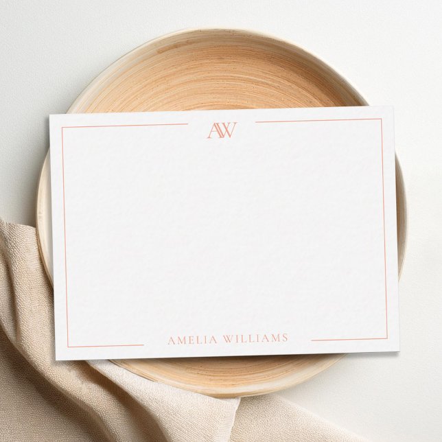Modern Minimalist Elegant Monogram Card (Creator Uploaded)