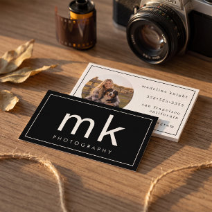 Modern Minimalist Elegant Monogram Design Business Card
