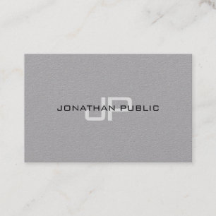 Modern Minimalist Elegant Monogram Template Business Card