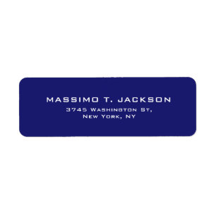 Modern Minimalist Elegant Plain Midnight Blue