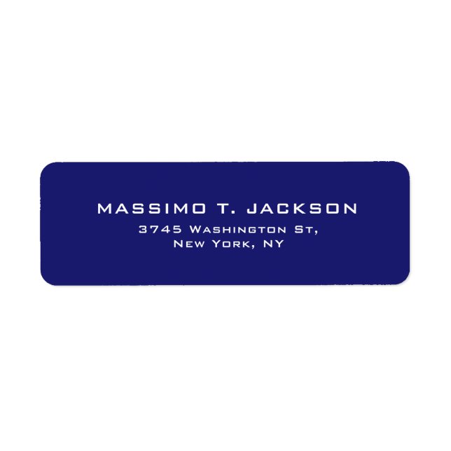 Modern Minimalist Elegant Plain Midnight Blue (Front)