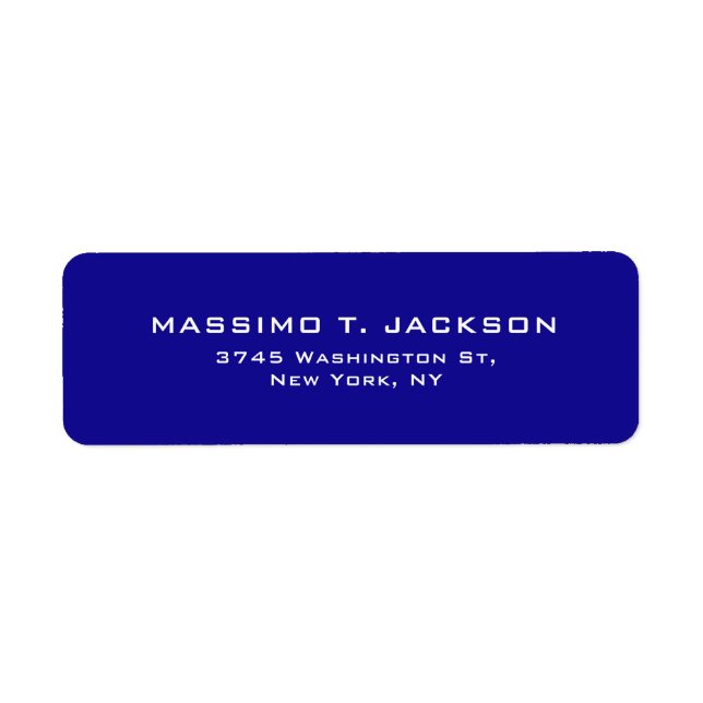 Modern Minimalist Elegant Plain Ultramarine Blue (Front)