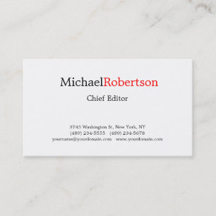 Modern Minimalist Elegant Professional Business Card