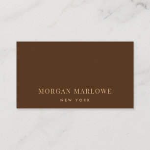 Modern Minimalist Elegant Professional Deep Bronze Business Card