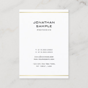 Modern Minimalist Elegant Professional Gold Look Business Card