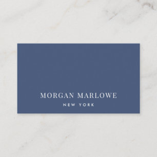 Modern Minimalist Elegant Professional Navy Blue Business Card