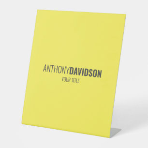 Modern Minimalist Elegant Professional Pedestal Sign