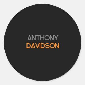 Modern Minimalist Elegant Professional Plain Classic Round Sticker