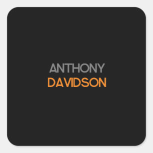 Modern Minimalist Elegant Professional Plain Square Sticker