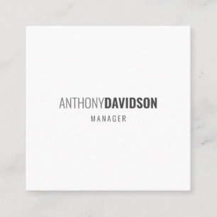 Modern Minimalist Elegant Professional Square Business Card