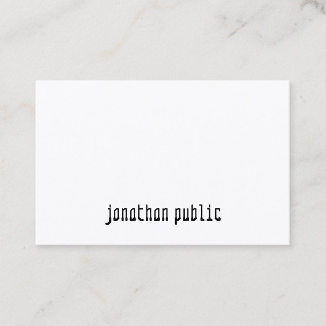Modern Minimalist Elegant Professional Template Business Card (Front)
