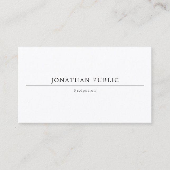 Modern Minimalist Elegant Professional Template Business Card (Front)