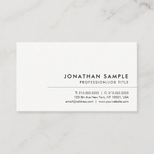 Modern Minimalist Elegant Professional Unique Business Card
