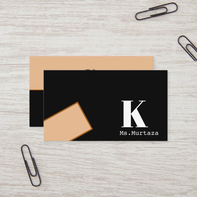 Modern Minimalist Elegant Real Estate Business Card (Front/Back In Situ)