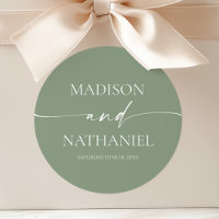 Modern Minimalist Elegant Sage Green Wedding