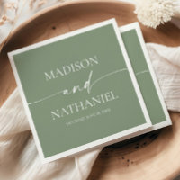 Modern Minimalist Elegant Sage Green Wedding