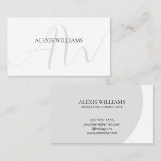 Modern Minimalist Elegant Script Professional Business Card