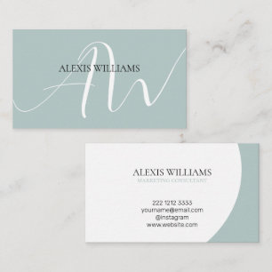 Modern Minimalist Elegant Script Professional Business Card