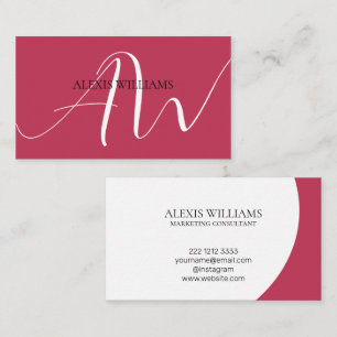Modern Minimalist Elegant Script Professional Business Card