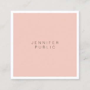 Modern Minimalist Elegant Simple Professional Luxe Square Business Card
