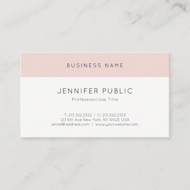 Modern Minimalist Elegant Simple Template Trendy Business Card (Front)