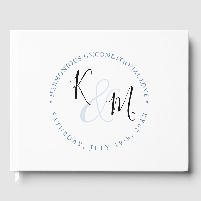 Modern Minimalist 🤵 Elegant Simple Wedding  Guest Book (Front)