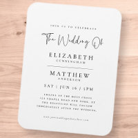 Modern Minimalist Elegant Simple Wedding