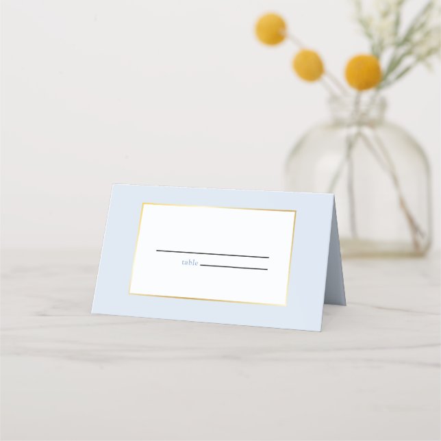 Modern Minimalist 🤵 Elegant Simple Wedding  Place Card (Front)