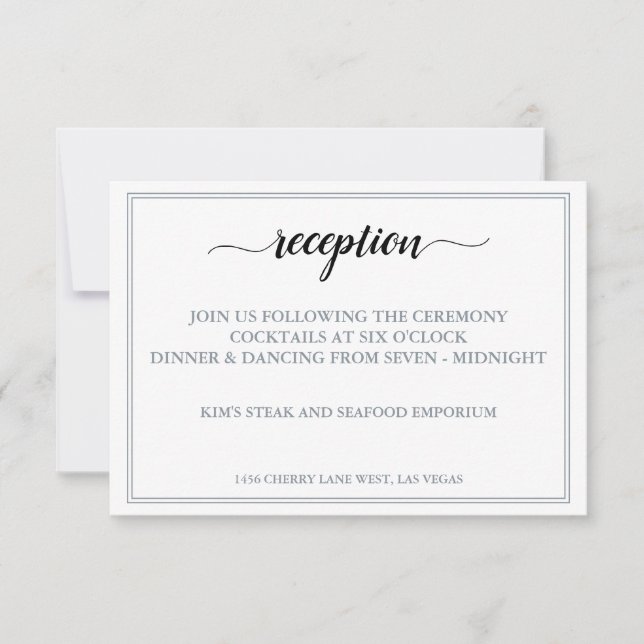 Modern Minimalist ✨💍 Elegant Simple Wedding  RSVP Card (Front)