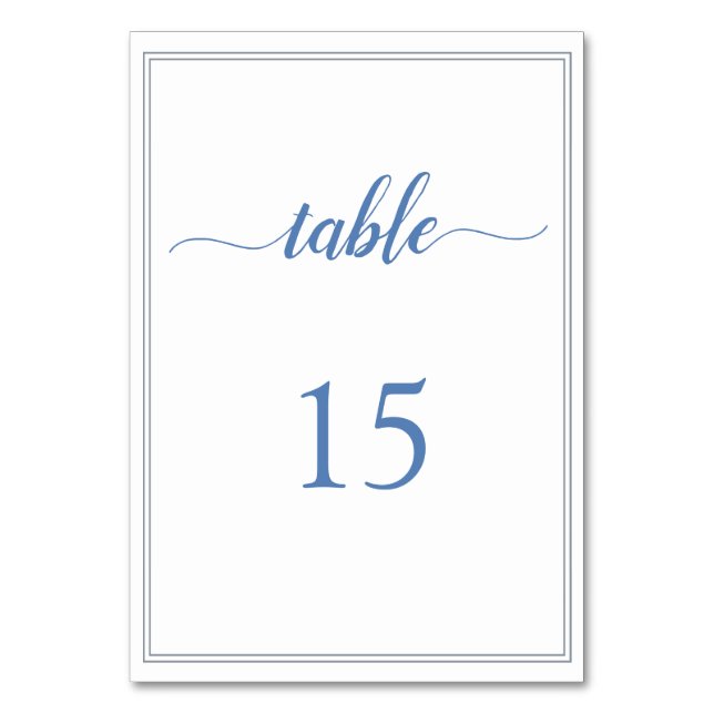 Modern Minimalist 🤵 Elegant Simple Wedding  Table Number (Front)