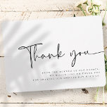 Modern Minimalist Elegant Simple Wedding Thank You Card<br><div class="desc">Composed of simple serif and playful cursive script typography. All against a backdrop of pure white. These elements are simple,  no-nonsense,  and modern.

This is designed by White Paper Birch Co. exclusive for Zazzle.

Available here:
http://www.zazzle.com/whitepaperbirch</div>