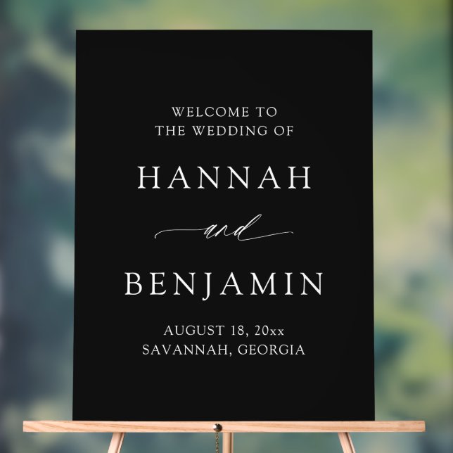 Modern Minimalist Elegant Simple Wedding Welcome Acrylic Sign (Neutral)